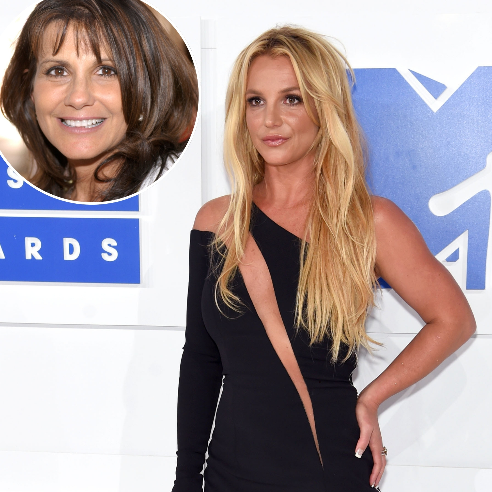 Britney Spears with an inset of Lynne Spears